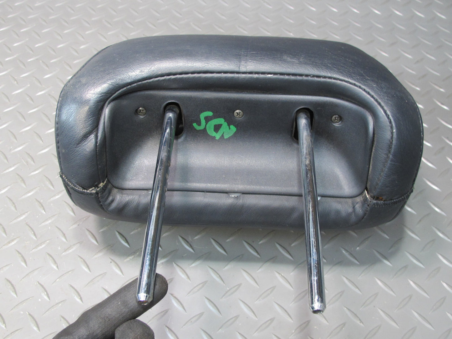 92-98 Lexus JZZ31L SC400 SC300 Set of 2 Front Seat Leather Headrest Black OEM