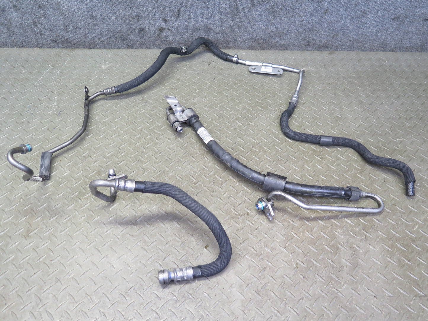 08-11 Audi S5 4.2L Coupe Set of 3 Power Steering Hose Pipe Line OEM