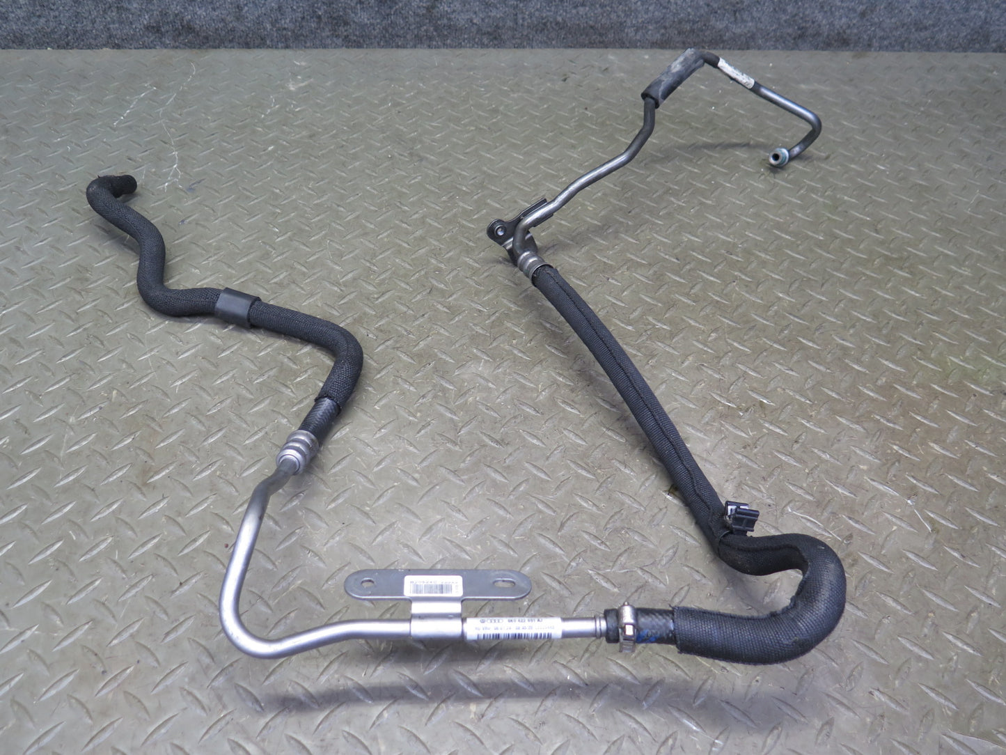 08-11 Audi S5 4.2L Coupe Set of 3 Power Steering Hose Pipe Line OEM