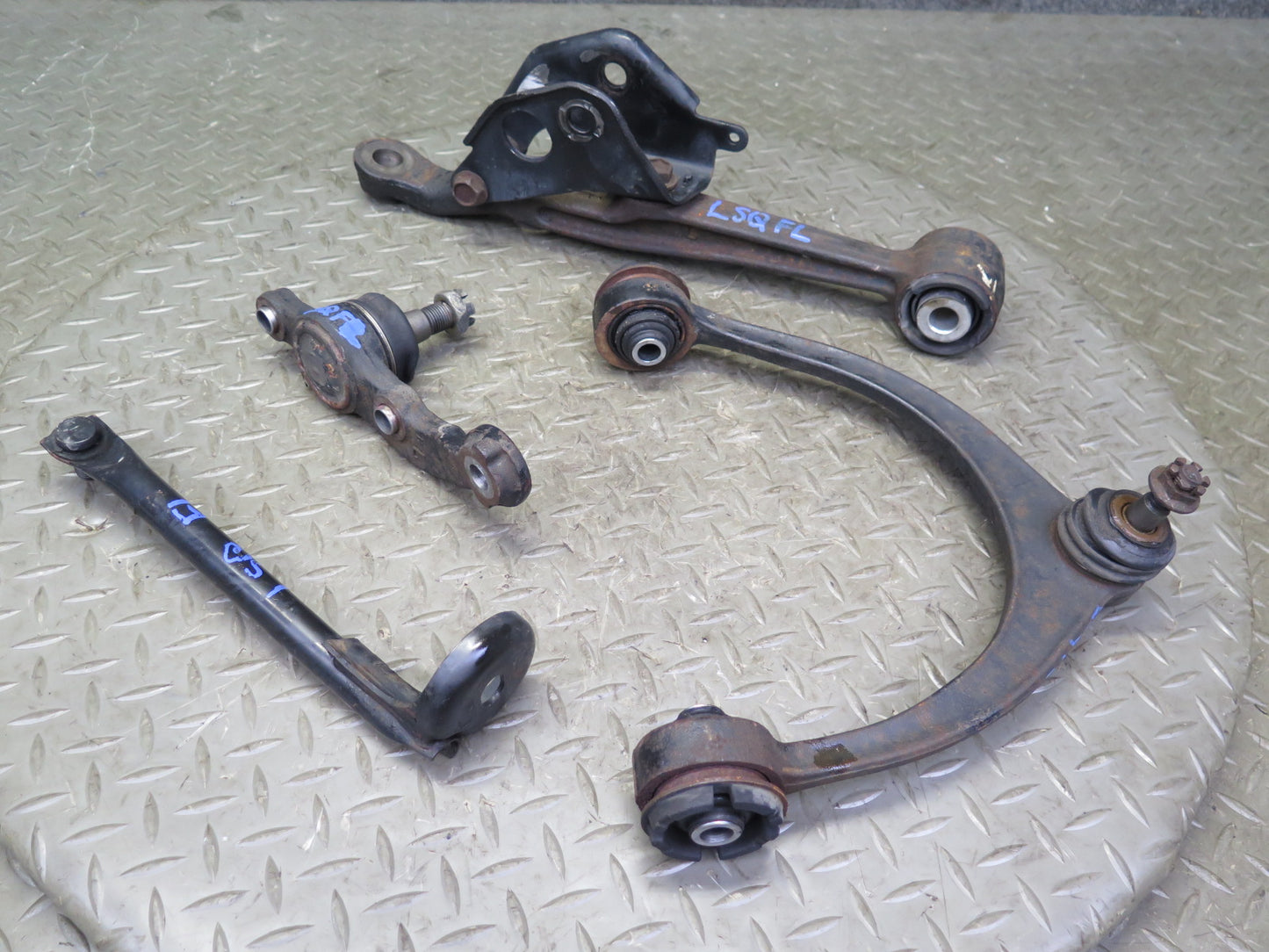 98-00 Lexus UCF20L LS400 Set of 4 Front Left Upper & Lower Control Arm 102K OEM