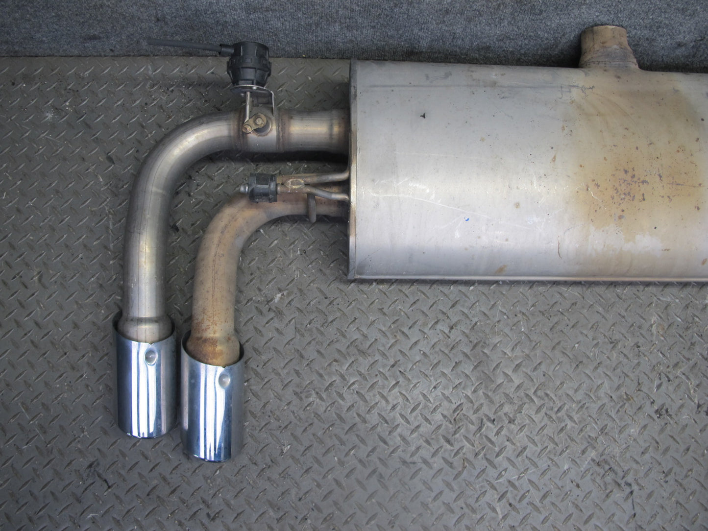 13-17 BMW F25 X3 28ix 2.0L Rear Exhaust Muffler w Tips 81K Miles 7629636 OEM
