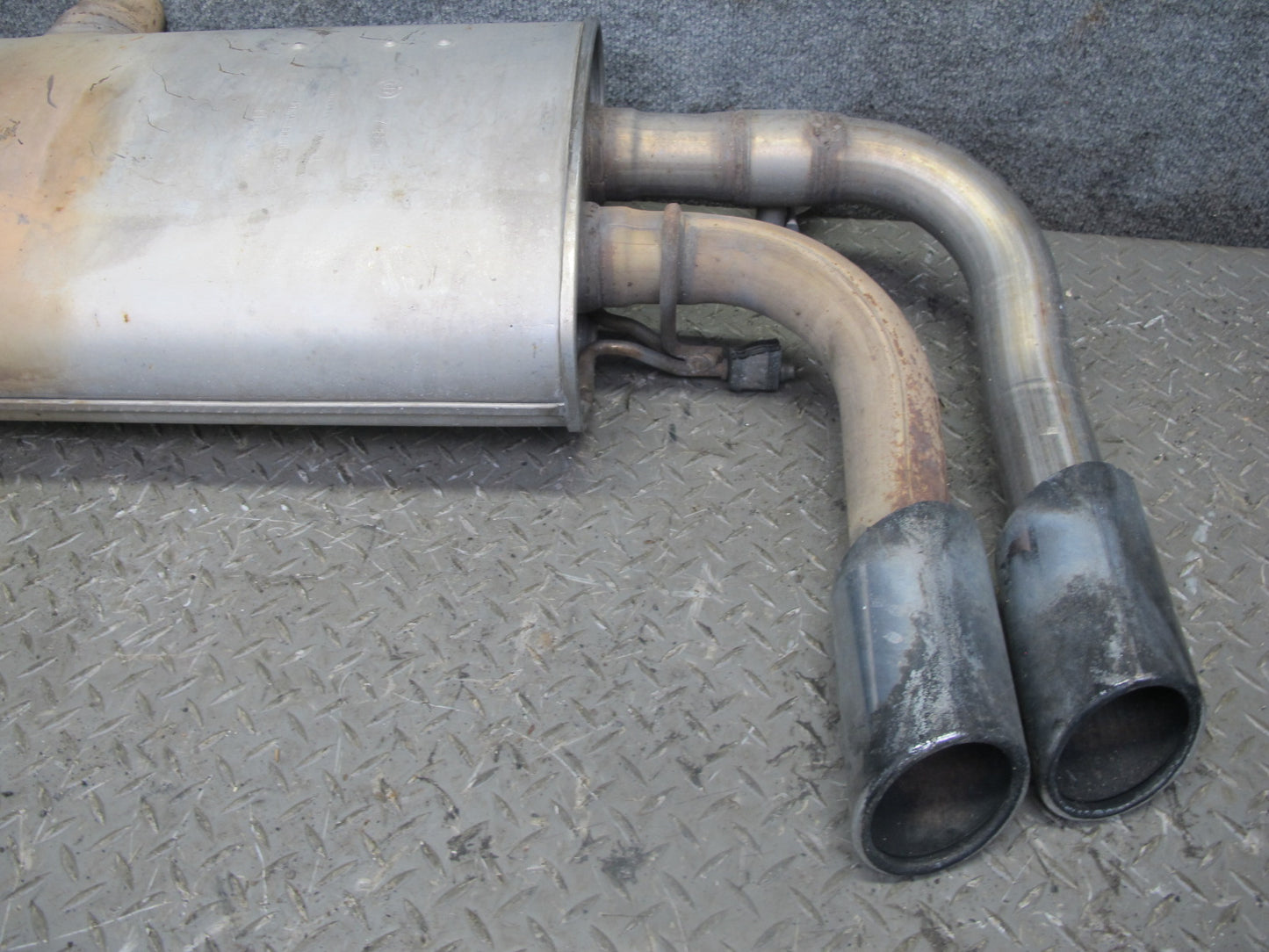 13-17 BMW F25 X3 28ix 2.0L Rear Exhaust Muffler w Tips 81K Miles 7629636 OEM