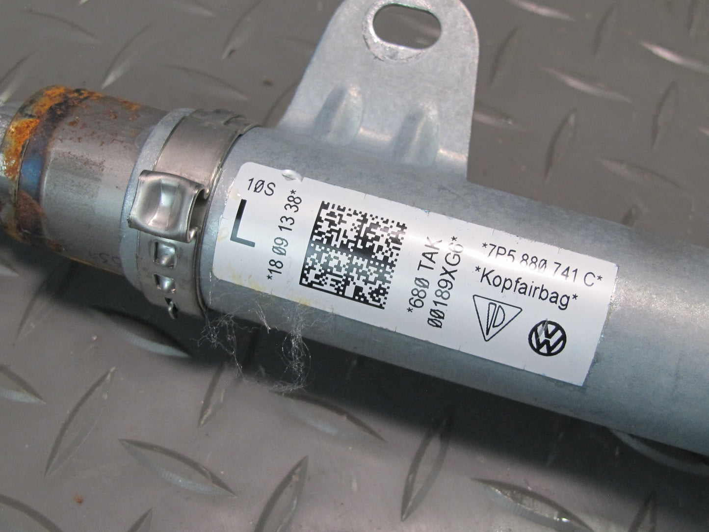 11-18 PORSCHE CAYENNE LEFT DRIVER SIDE ROOF SRS AIRBAG 7P5880741C OEM