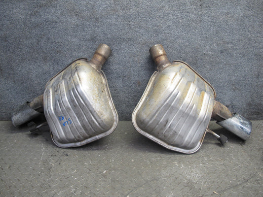 04-09 Mercedes R230 SL600 Set of 2 Rear Left & Right Exhaust Muffler w Tips OEM