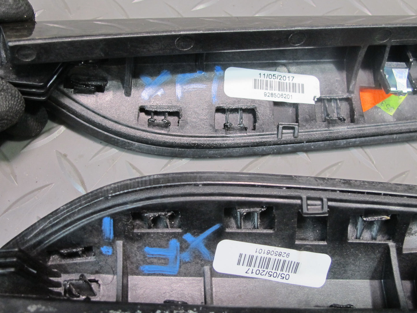 14-18 BMW F15 X5 Set of 2 Left & Right Center Console Wood Trim Cover Panel OEM