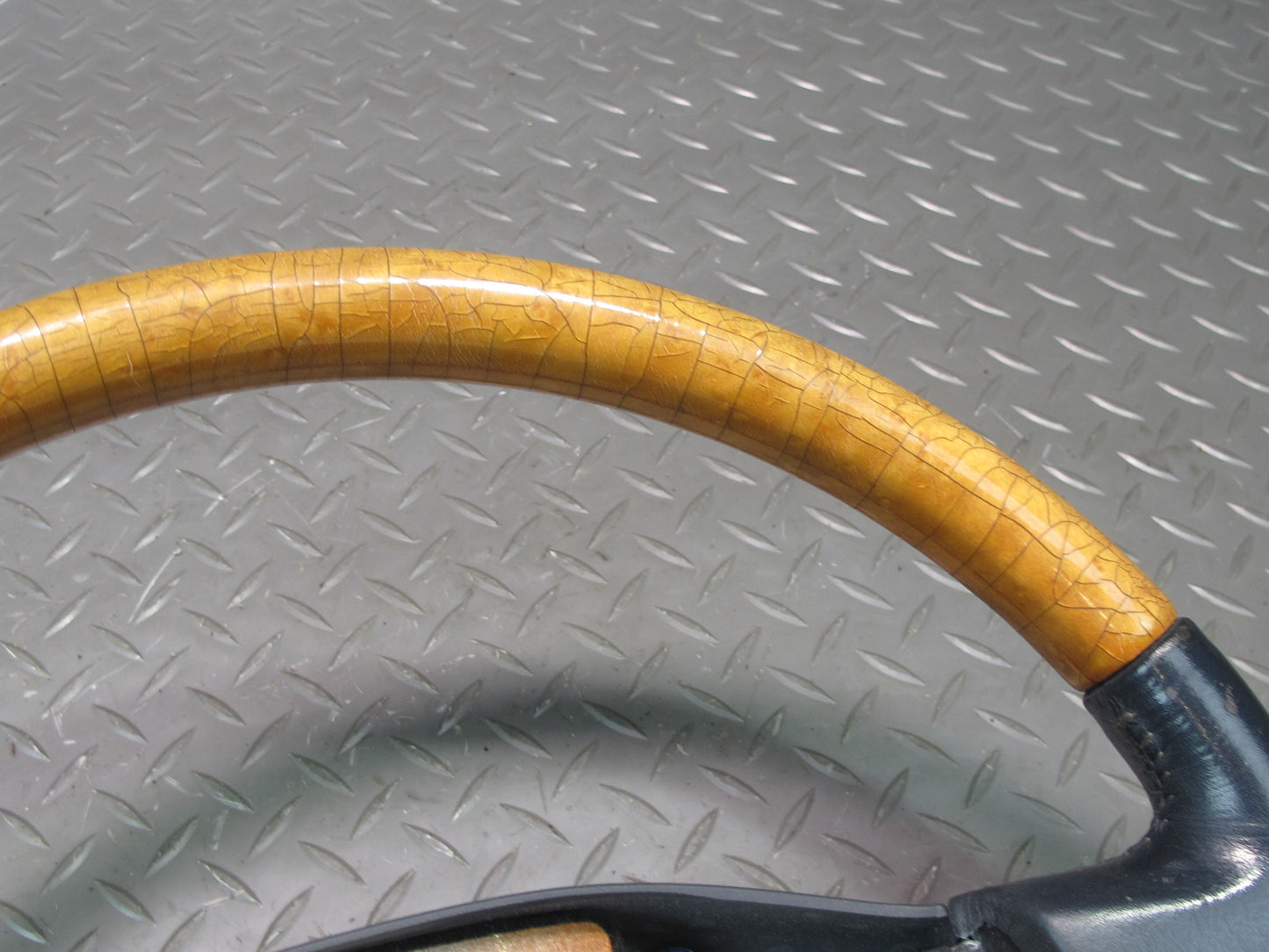 98-00 Lexus UCF20L LS400 Leather Wood Steering w Cruise Control Switch Black OEM