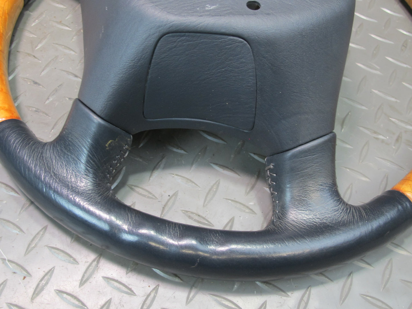 98-00 Lexus UCF20L LS400 Leather Wood Steering w Cruise Control Switch Black OEM