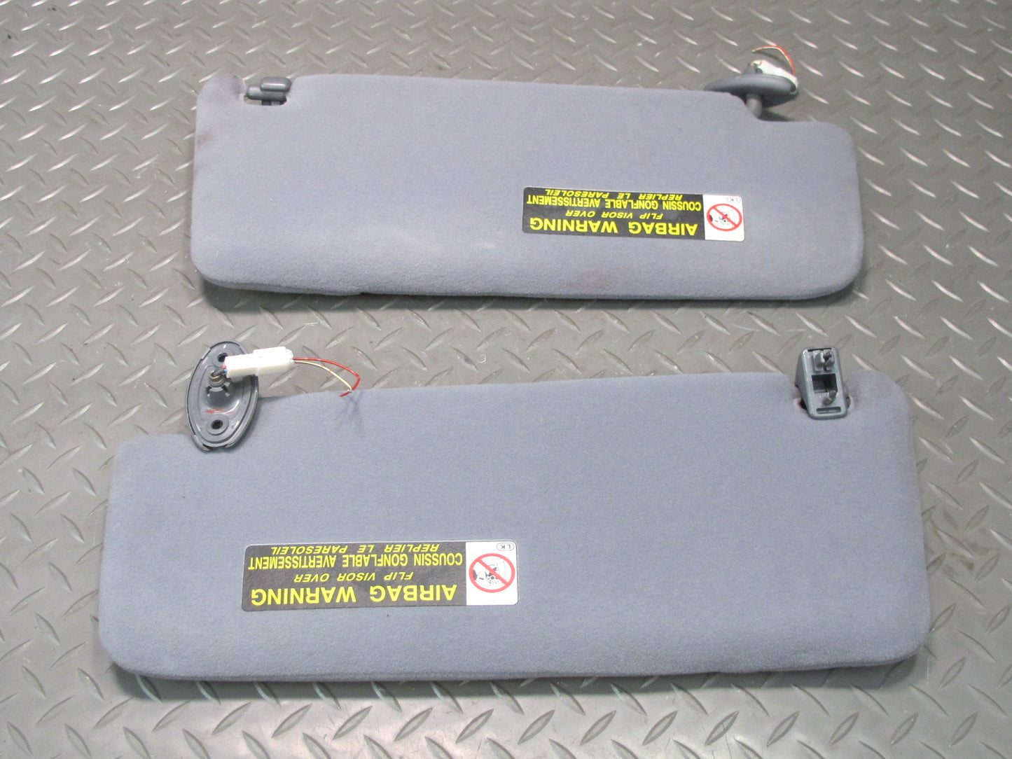 98-00 Lexus UCF20L LS400 Set of 2 Front Left & Right Sun Visor Blue Gray OEM