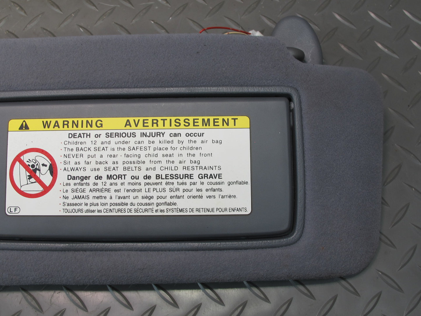 98-00 Lexus UCF20L LS400 Set of 2 Front Left & Right Sun Visor Blue Gray OEM