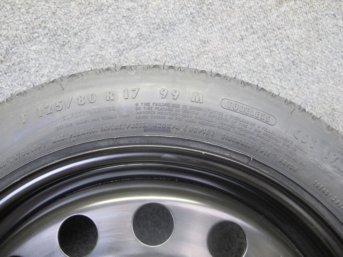 01-06 BMW E46 330ci R17 17" Spare Tire Wheel 17x3.5B ET30 125/80 6750007 OEM