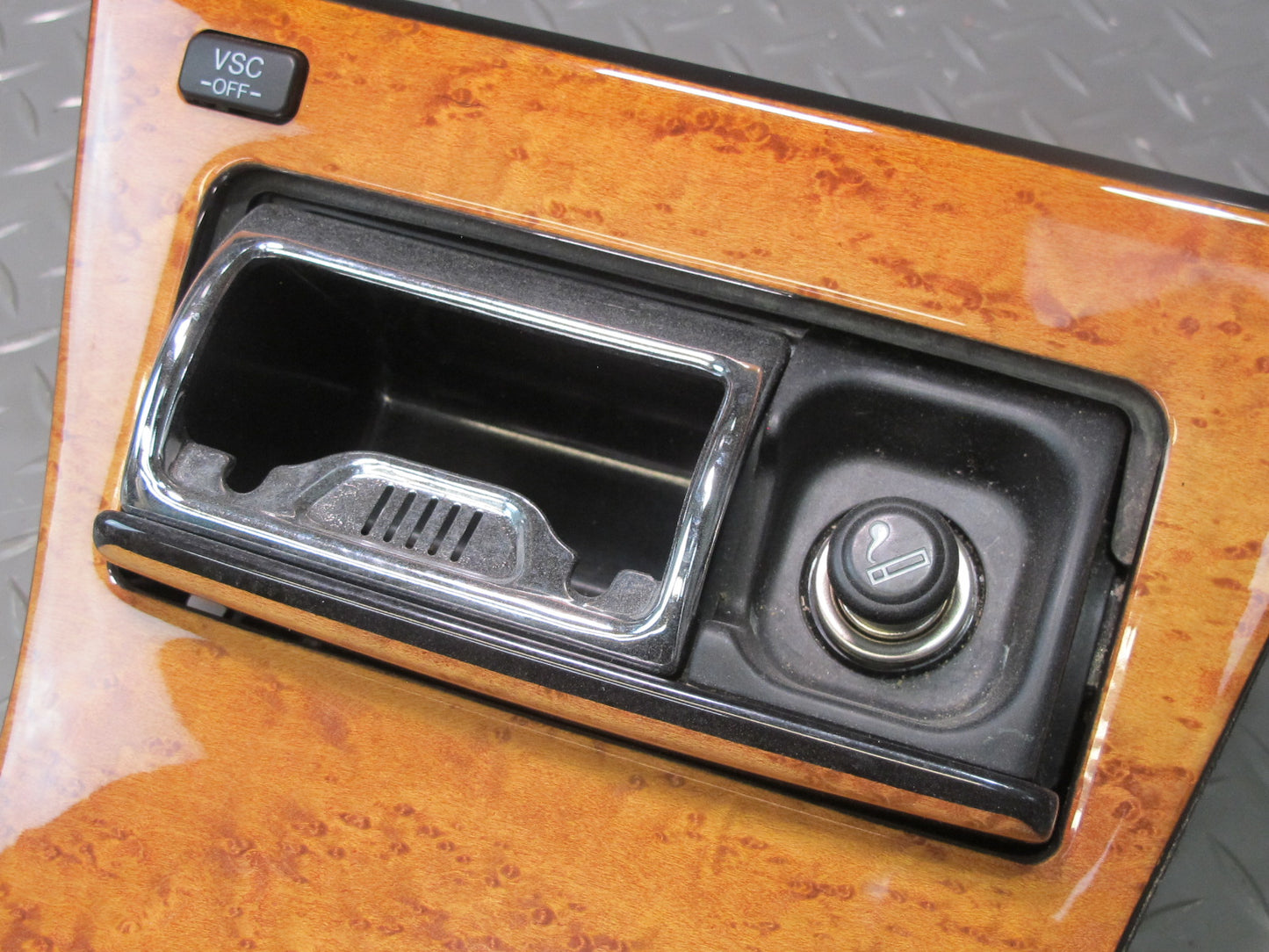 98-00 Lexus UCF20L LS400 Center Console Shifter Wood Trim Cover Panel w VSC OEM