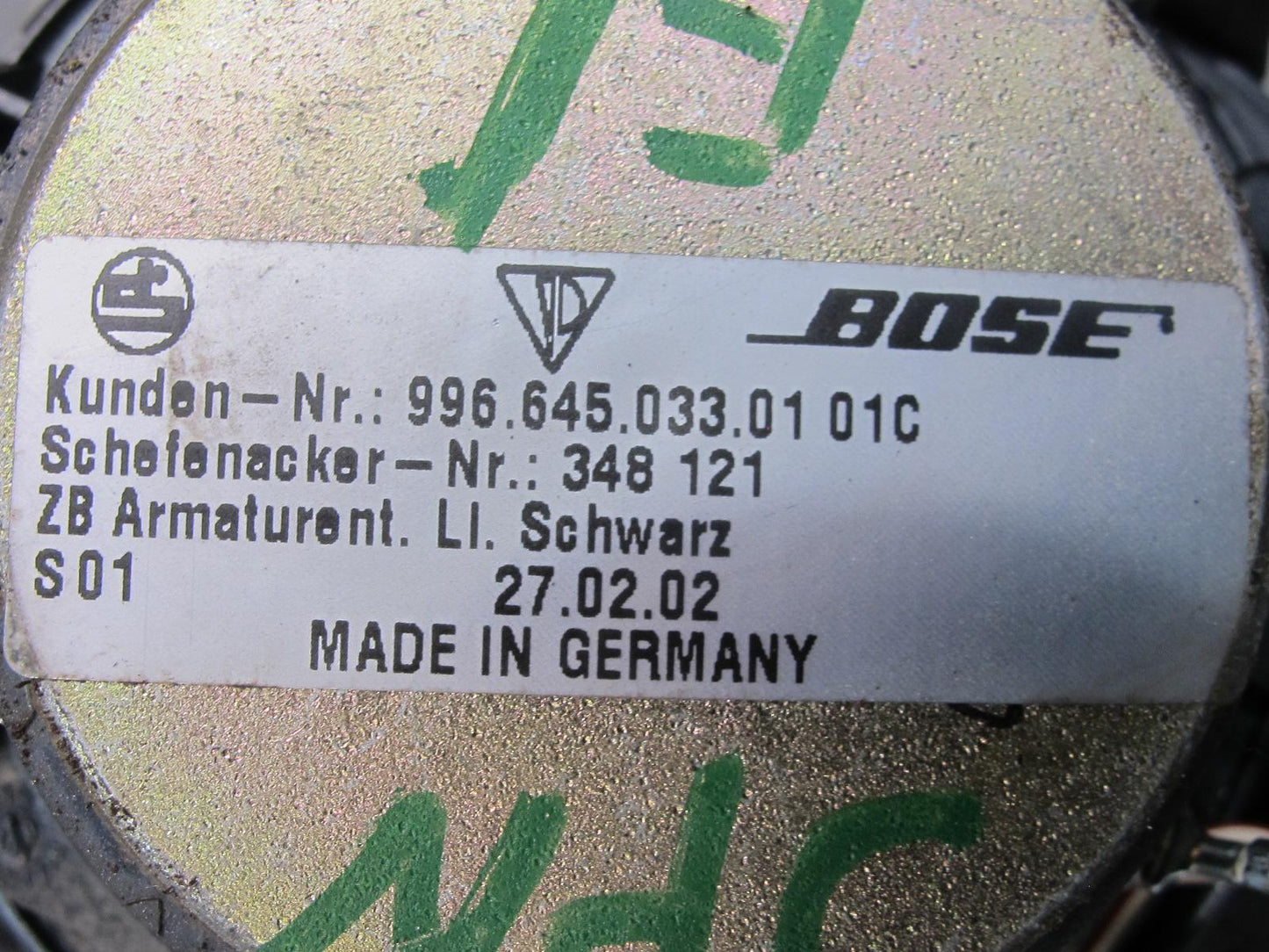 2002-2004 Porsche 911 996 Boxster Front Left & Right Bose Speaker Set of 2