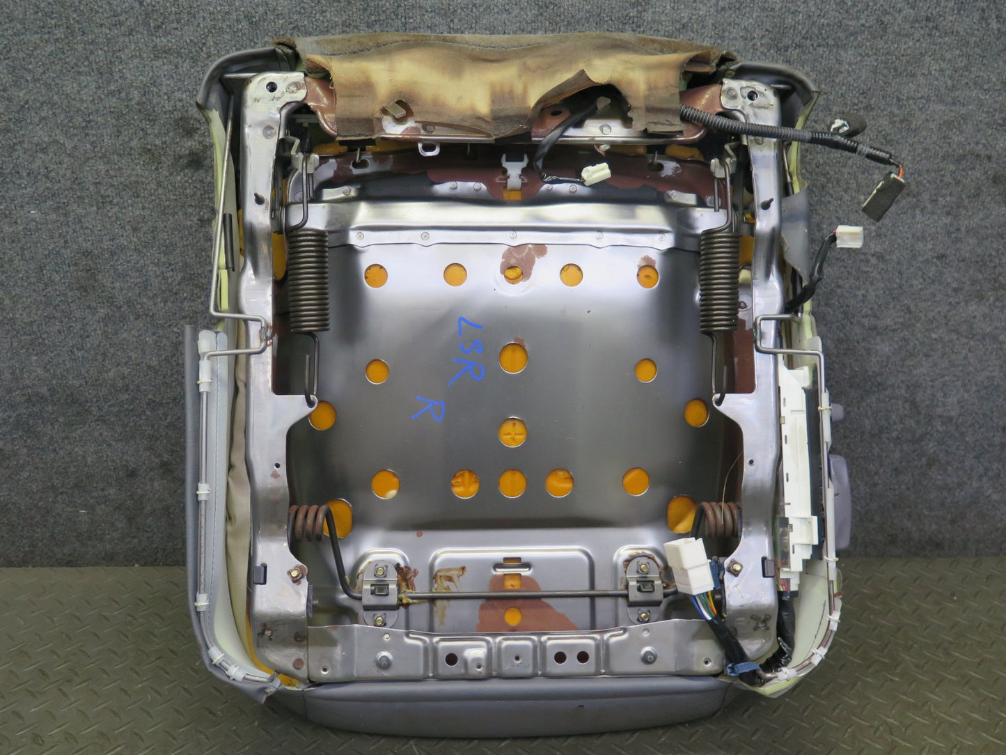 98-00 Lexus UCF20 LS400 Front Right Seat Lower Leather Cushion Gray w Switch OEM