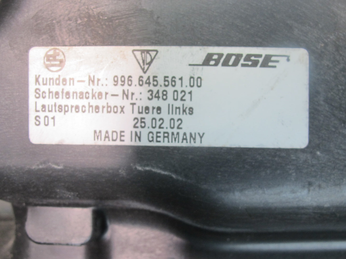 2002-2004 Porsche 911 996 Carrera Left & Right Door Bose Speaker Set of 2