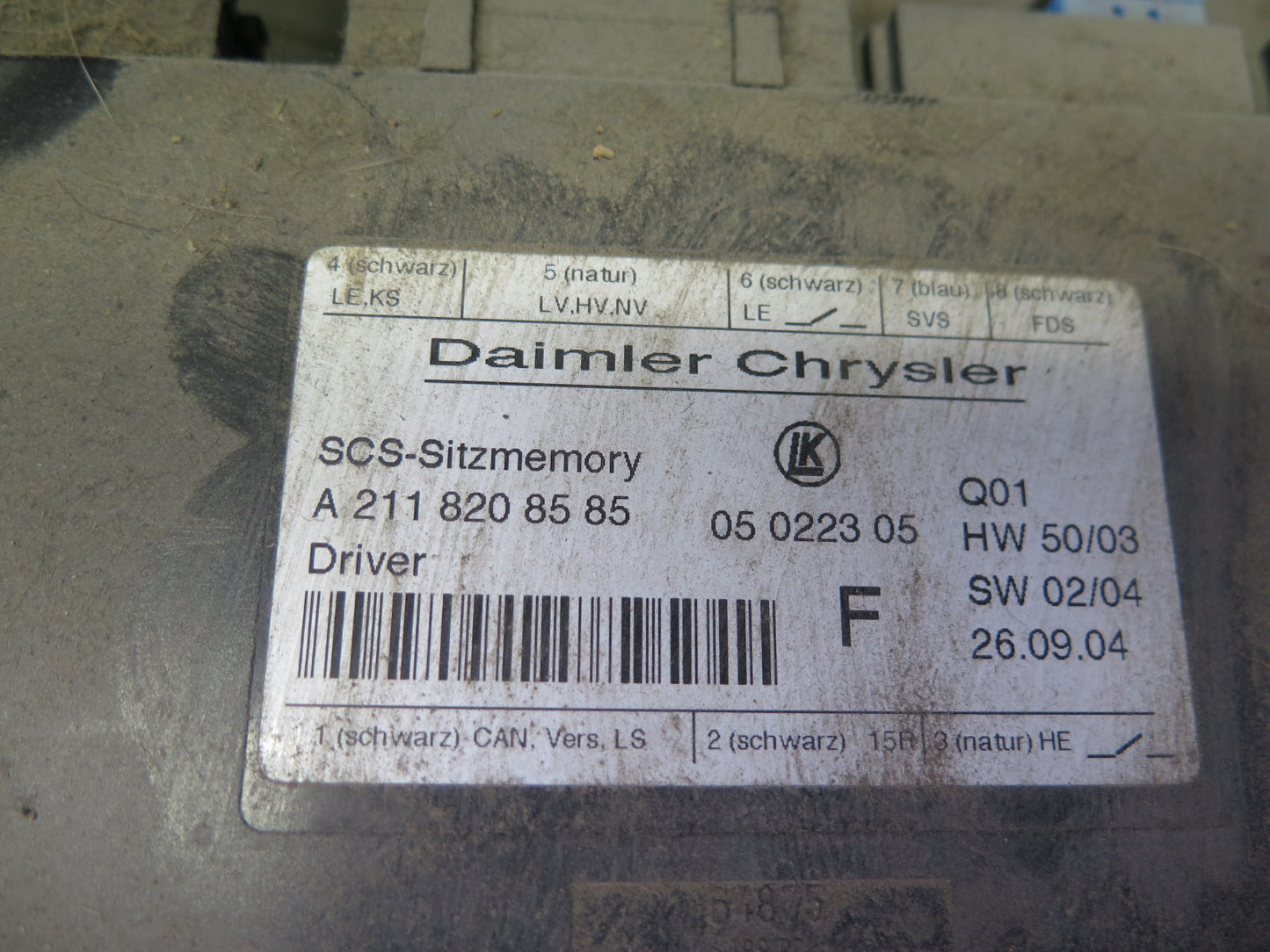 05-08 Mercedes R171 Slk-class Front Left Seat Track w Motors & Module Assy OEM