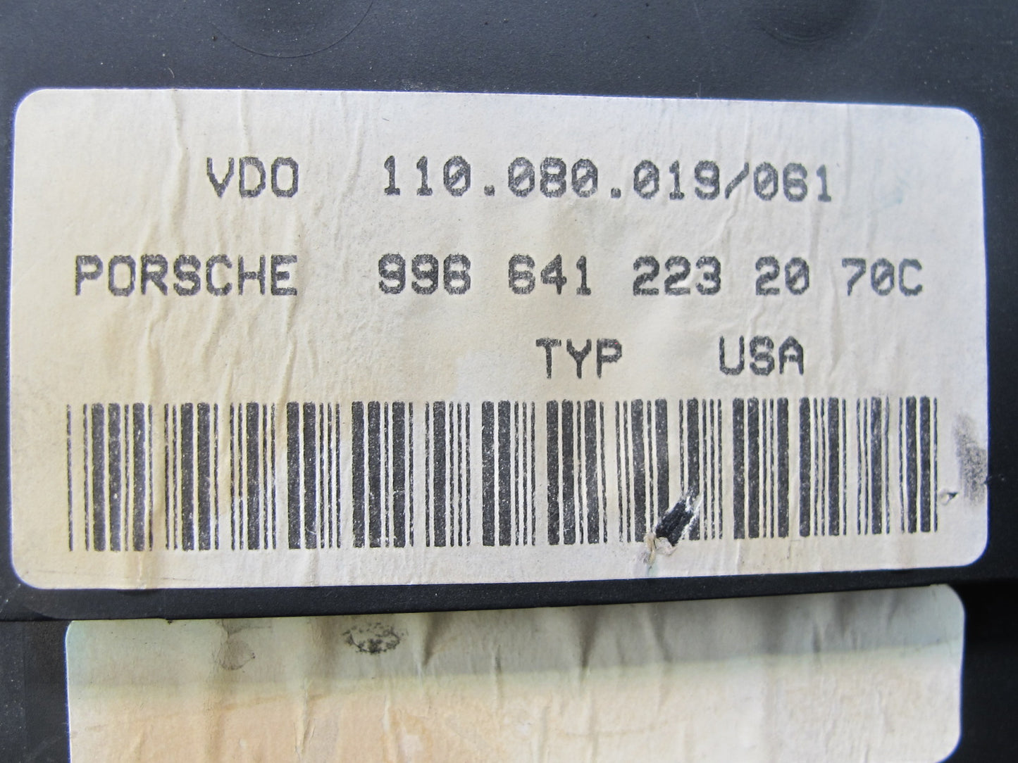 02-05 Porsche 911 Carrera 4 996 3.6L AWD MT Instrument Cluster Gauge Speedometer