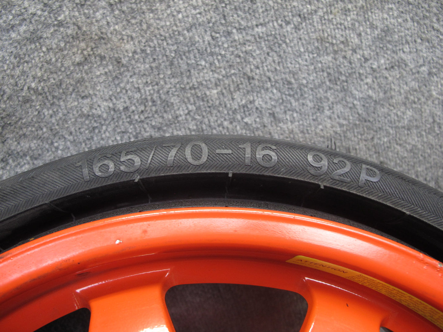 99-05 Porsche 911 996 R16 16" Spare Tire Wheel Rim 16x5.5 ET10 165/70 92P