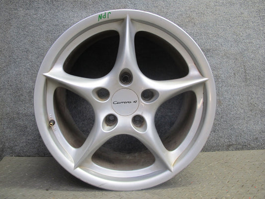 2002-2005 Porsche 911 996 Rear Factory R18 18" Alloy Wheel Rim 18x10J ET65