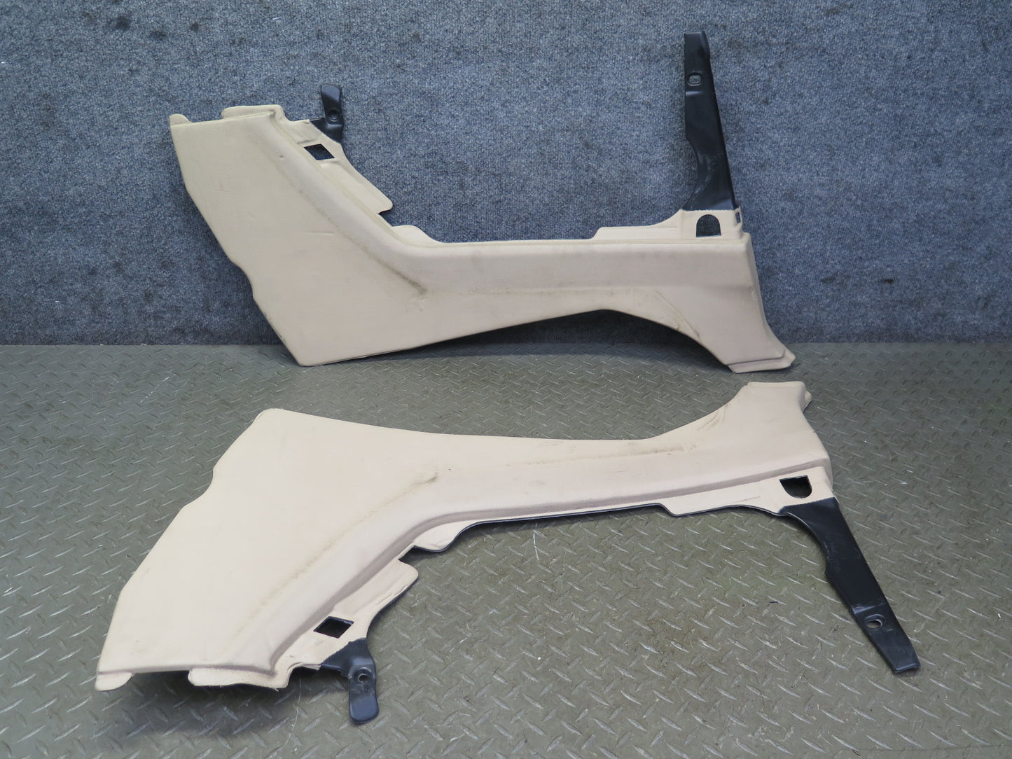01-06 BMW E46 330ci Conv Set of 2 Rear Lower Quarter Trim Cover Panel Beige OEM