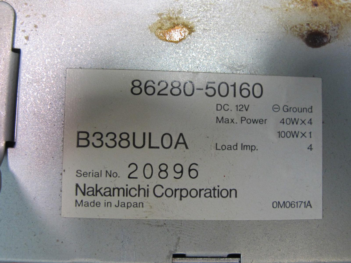 95-00 Lexus UCF20L LS400 Nakamichi Audio Stereo Amplifier 86280-50160 OEM