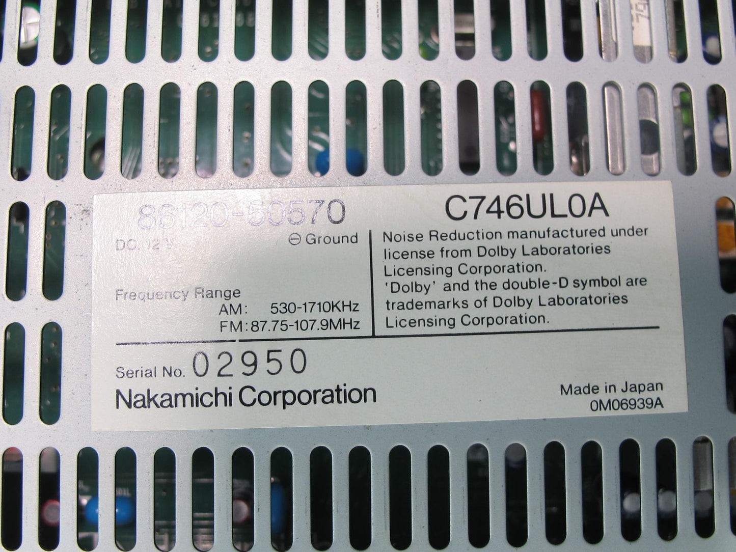 98-00 Lexus UCF20L LS400 Radio Stereo Cassette Player Head Unit 86120-50570 OEM