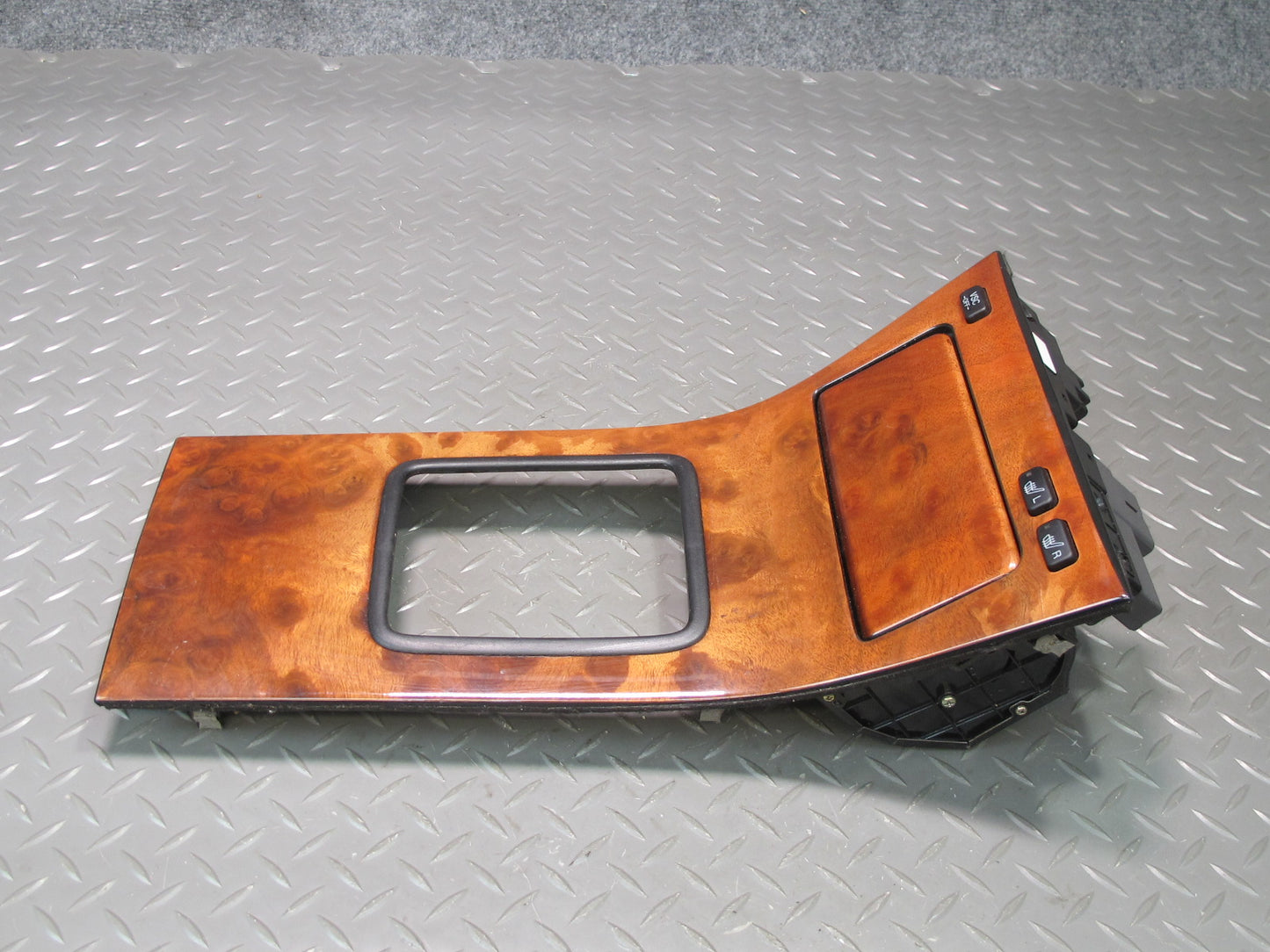 98-00 Lexus LS400 Center Console Shifter Wood Trim w VSC Heated Seat Switch OEM