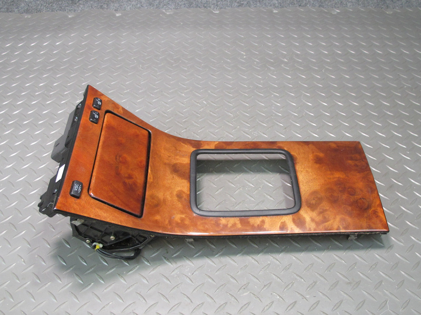 98-00 Lexus LS400 Center Console Shifter Wood Trim w VSC Heated Seat Switch OEM