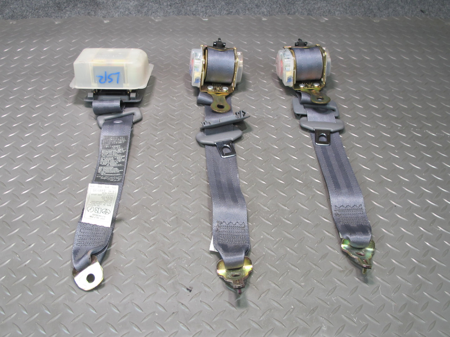 98-00 LEXUS LS400 REAR RIGHT CENTER LEFT SIDE SEATBELT RETRACTOR SET OEM