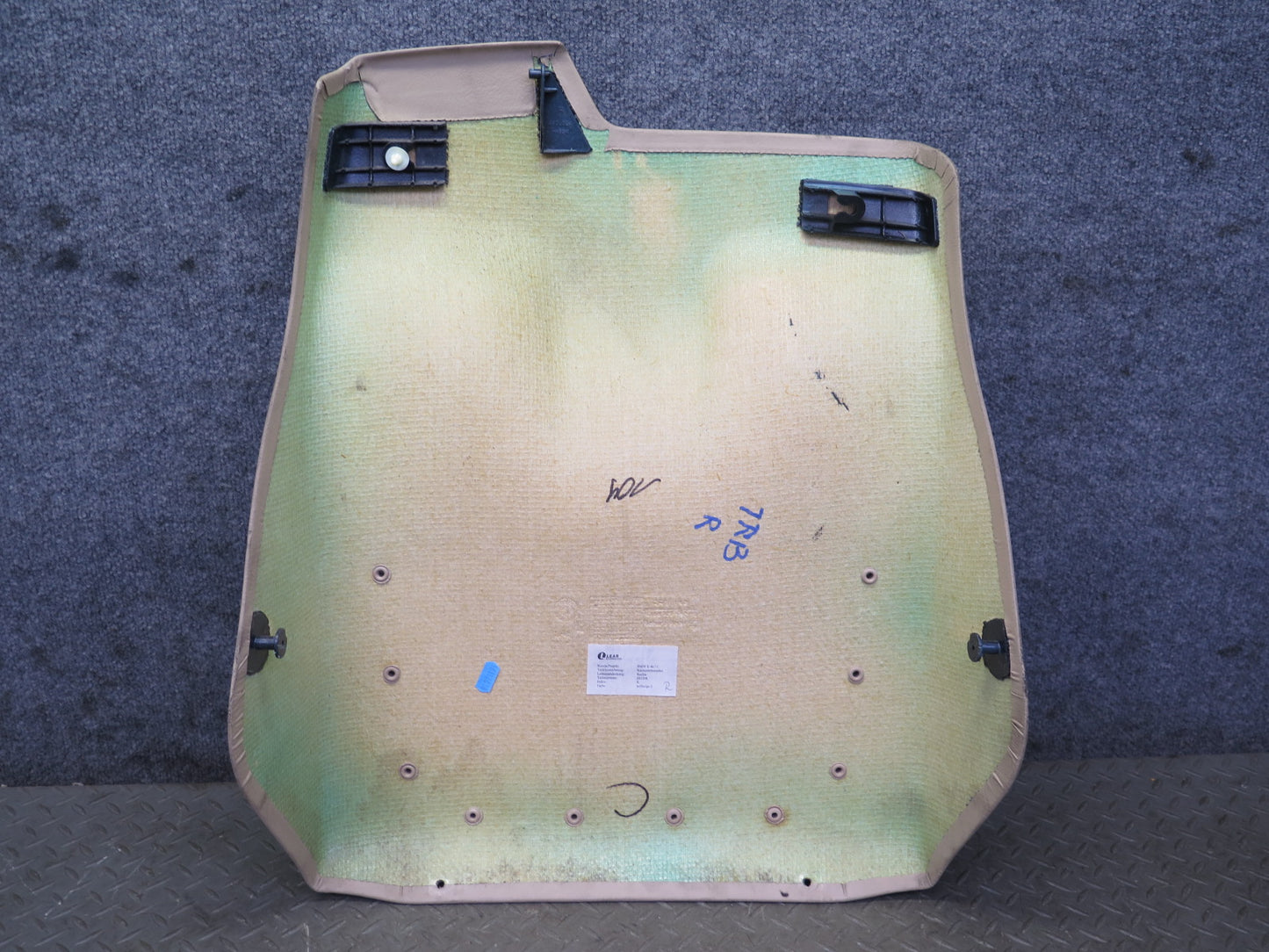 01-06 BMW E46 330ci Convertible Front Right Seat Back Cover Trim Panel Beige OEM