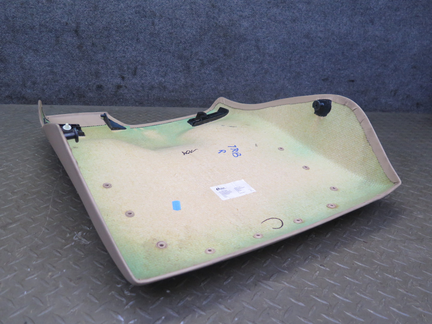 01-06 BMW E46 330ci Convertible Front Right Seat Back Cover Trim Panel Beige OEM