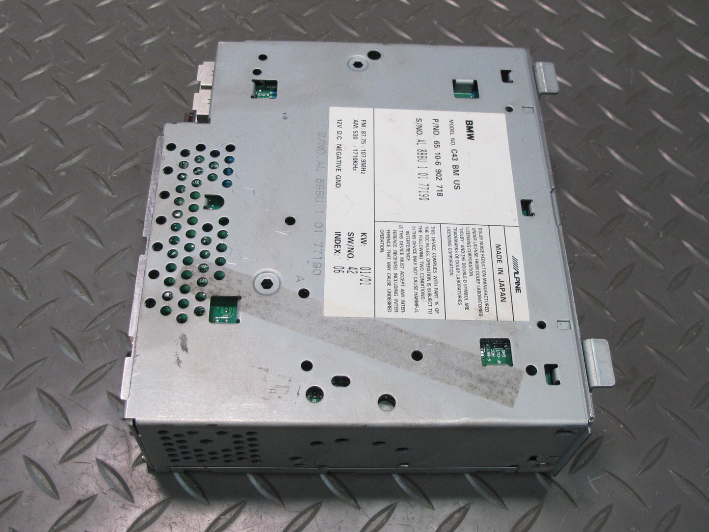 01-02 BMW E46 330ci Alpine GPS Navigation Radio Tuner Receiver 6902718 OEM