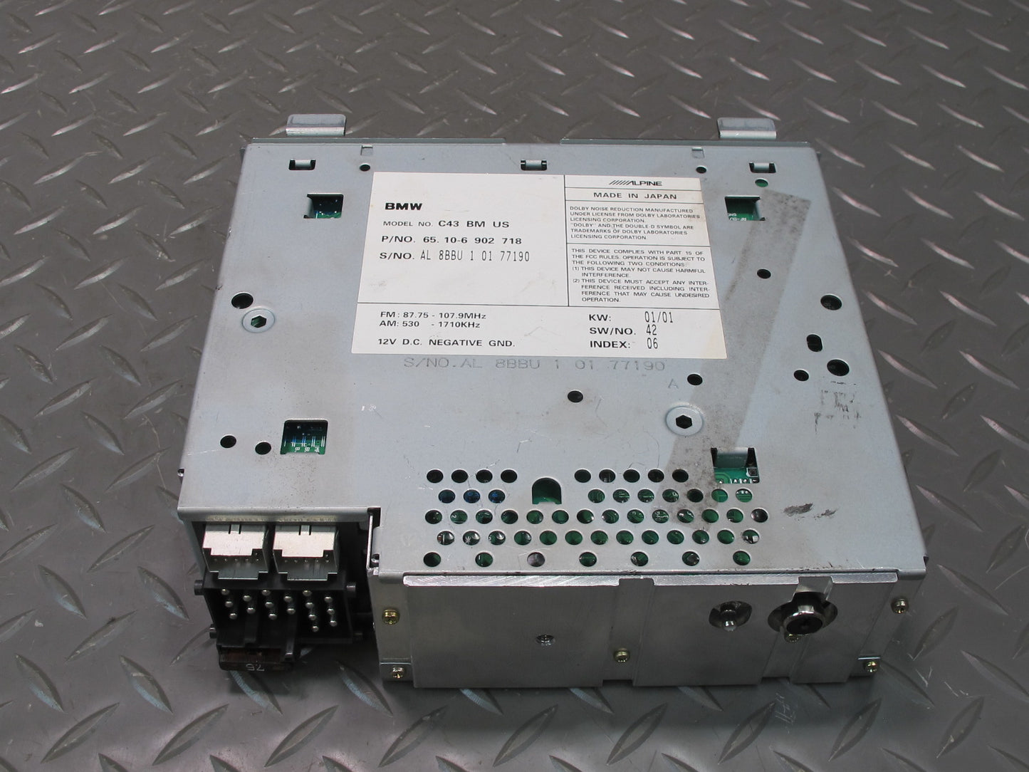 01-02 BMW E46 330ci Alpine GPS Navigation Radio Tuner Receiver 6902718 OEM