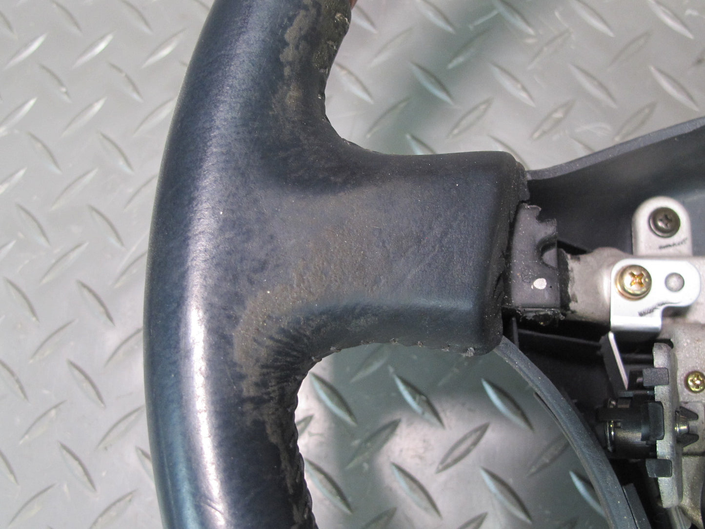 98-00 Lexus UCF20L LS400 Leather Wood Steering w Cruise Control Switch Black OEM