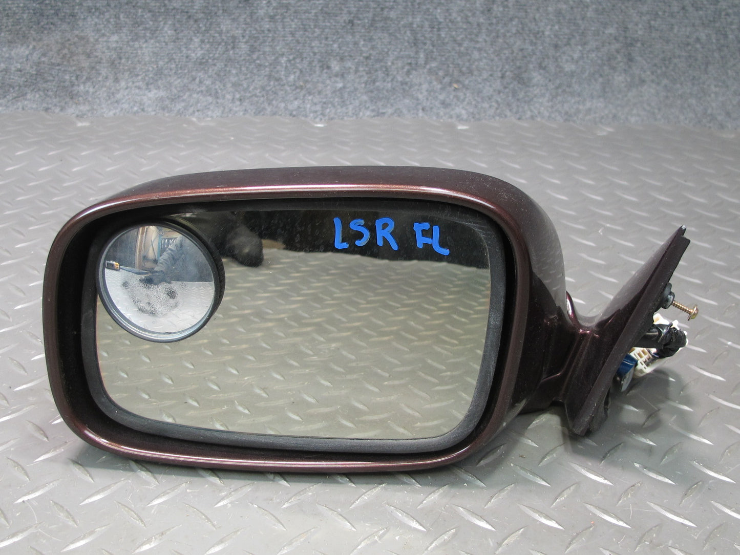 98-00 Lexus UCF20L LS400 Left Door Exterior Side View Heated Mirror RED OEM