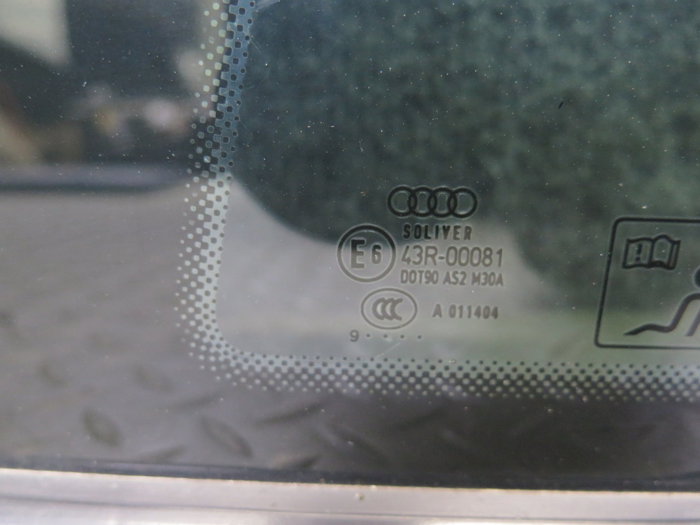 08-17 Audi 8T S5 Coupe Rear Left Driver Side Quarter Window Glass OEM