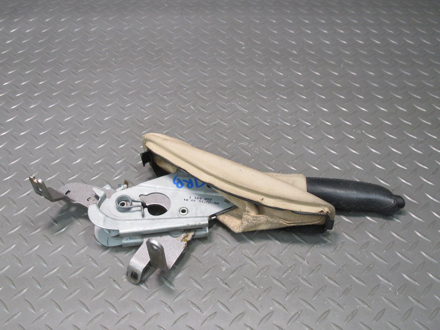 01-06 BMW E46 330ci Parking Brake Handbrake Handle Leather Boot Cover Beige OEM