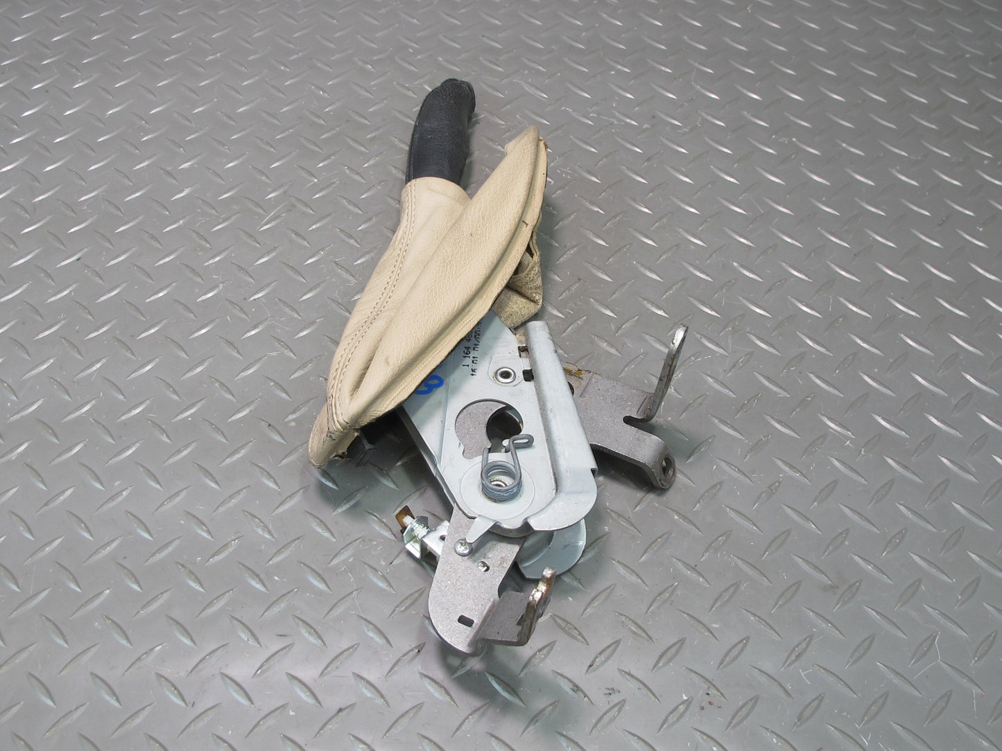01-06 BMW E46 330ci Parking Brake Handbrake Handle Leather Boot Cover Beige OEM