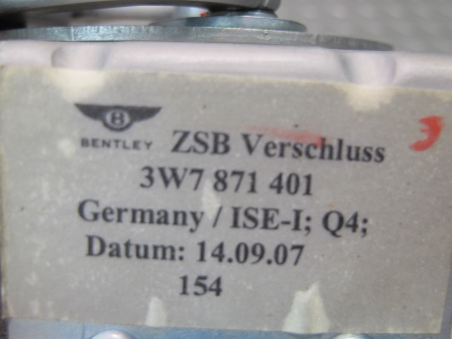 07-11 Bentley Continental GTC Convertible Front TOP Roof Lock Latch Motor