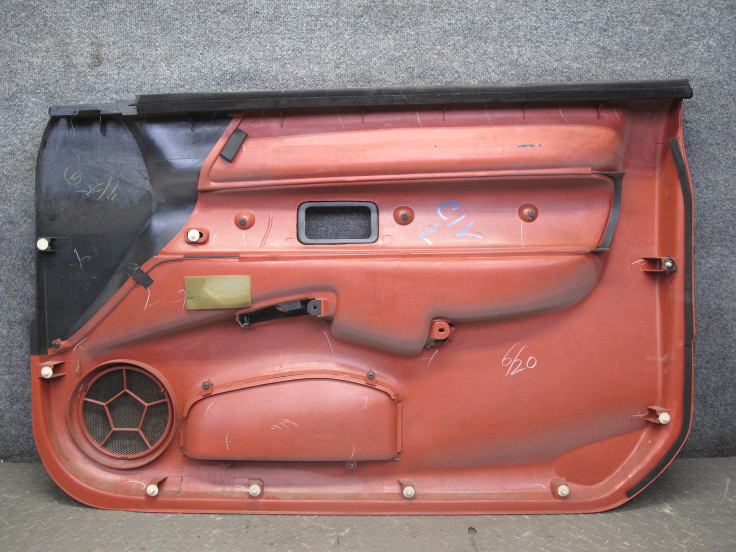 99-01 Isuzu Vehicross Set of 2 Left & Right Interior Door Panel Black RED OEM