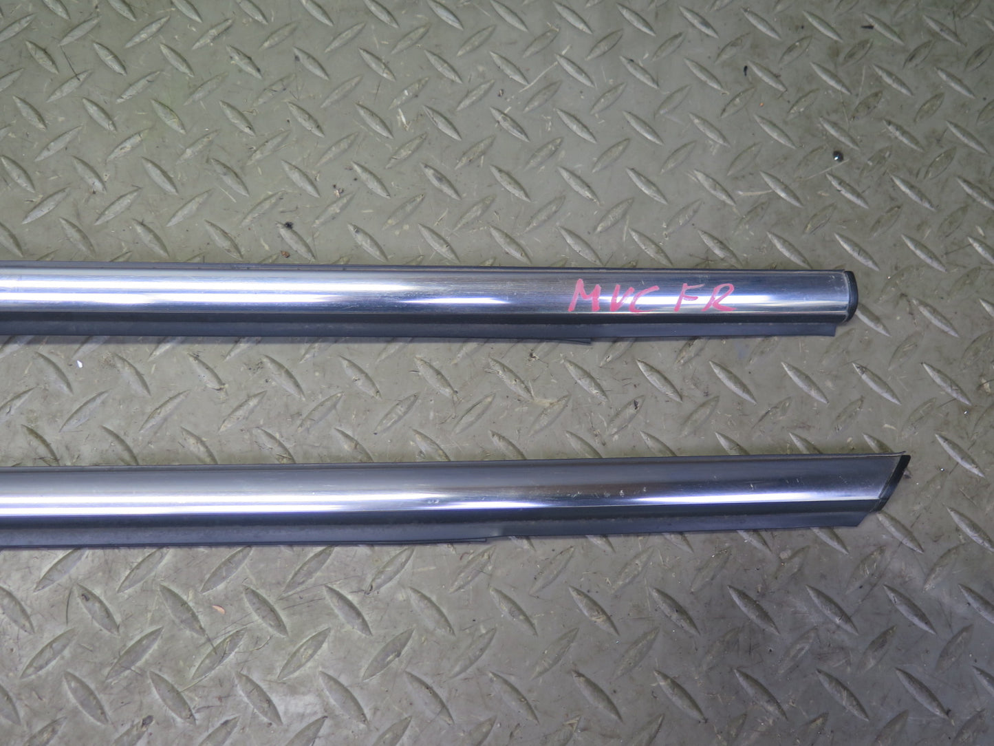 11-16 Mini Cooper R60 Set of 2 Front Door Chrome Channel Trim Molding Cover OEM