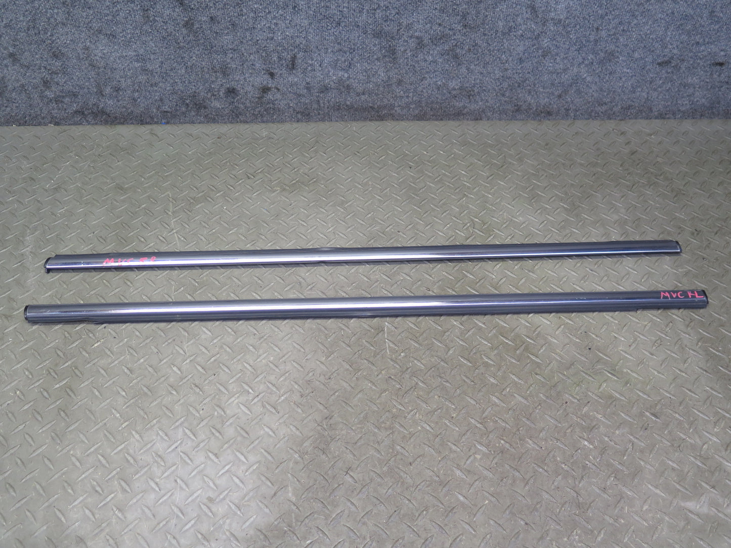 11-16 Mini Cooper R60 Set of 2 Rear Door Chrome Channel Trim Molding Cover OEM