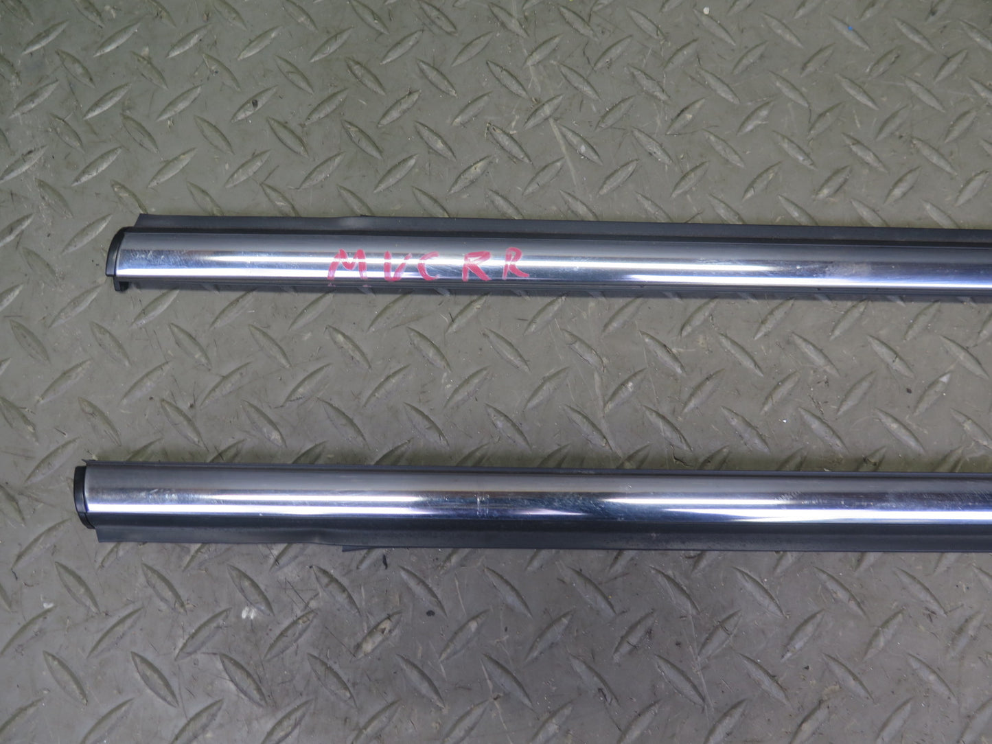 11-16 Mini Cooper R60 Set of 2 Rear Door Chrome Channel Trim Molding Cover OEM