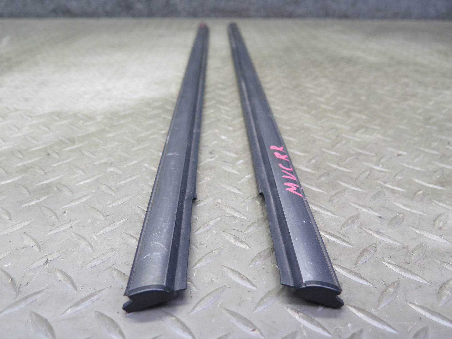 11-16 Mini Cooper R60 Set of 2 Rear Door Chrome Channel Trim Molding Cover OEM