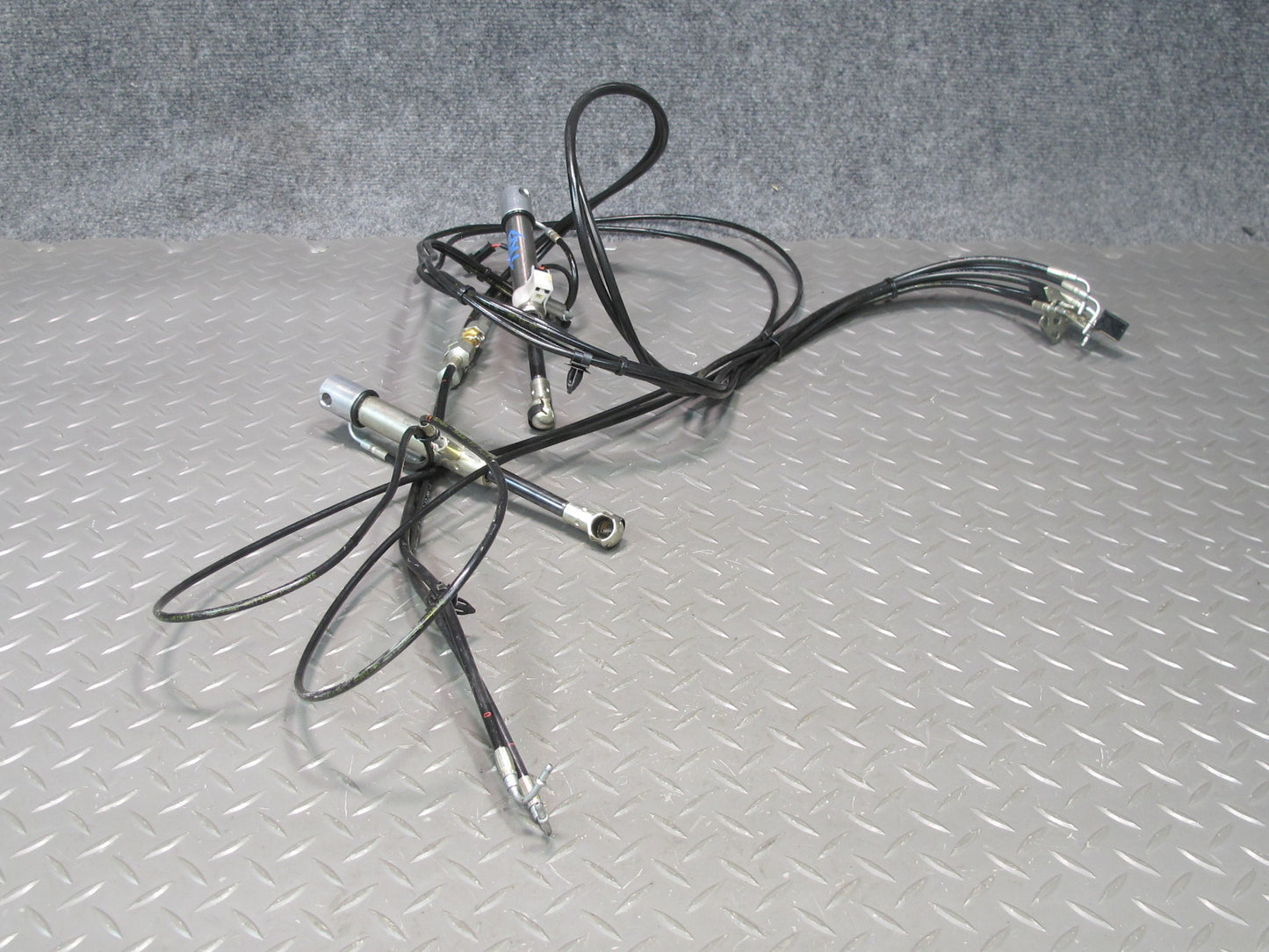 01-06 BMW E46 330ci Convertible Set of 2 TOP Roof Hydraulic Cylinder w Hose OEM