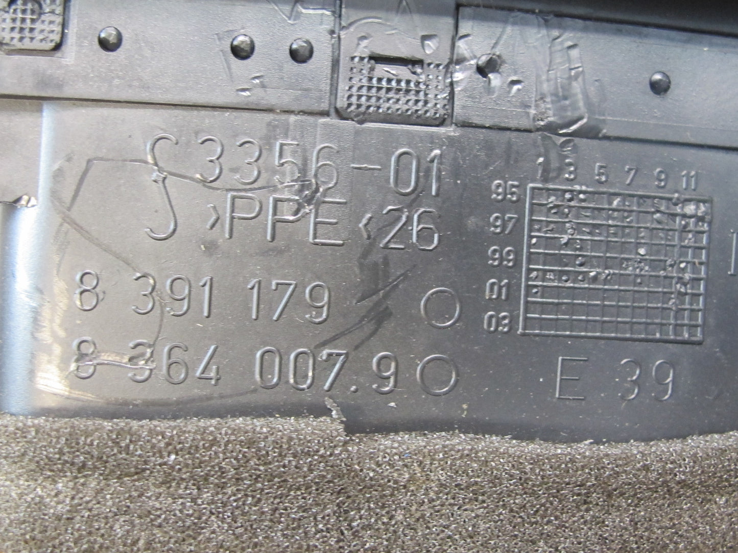 01-06 BMW E46 330ci Set of 3 Dash Front Left Center Right Air Vent Grille OEM