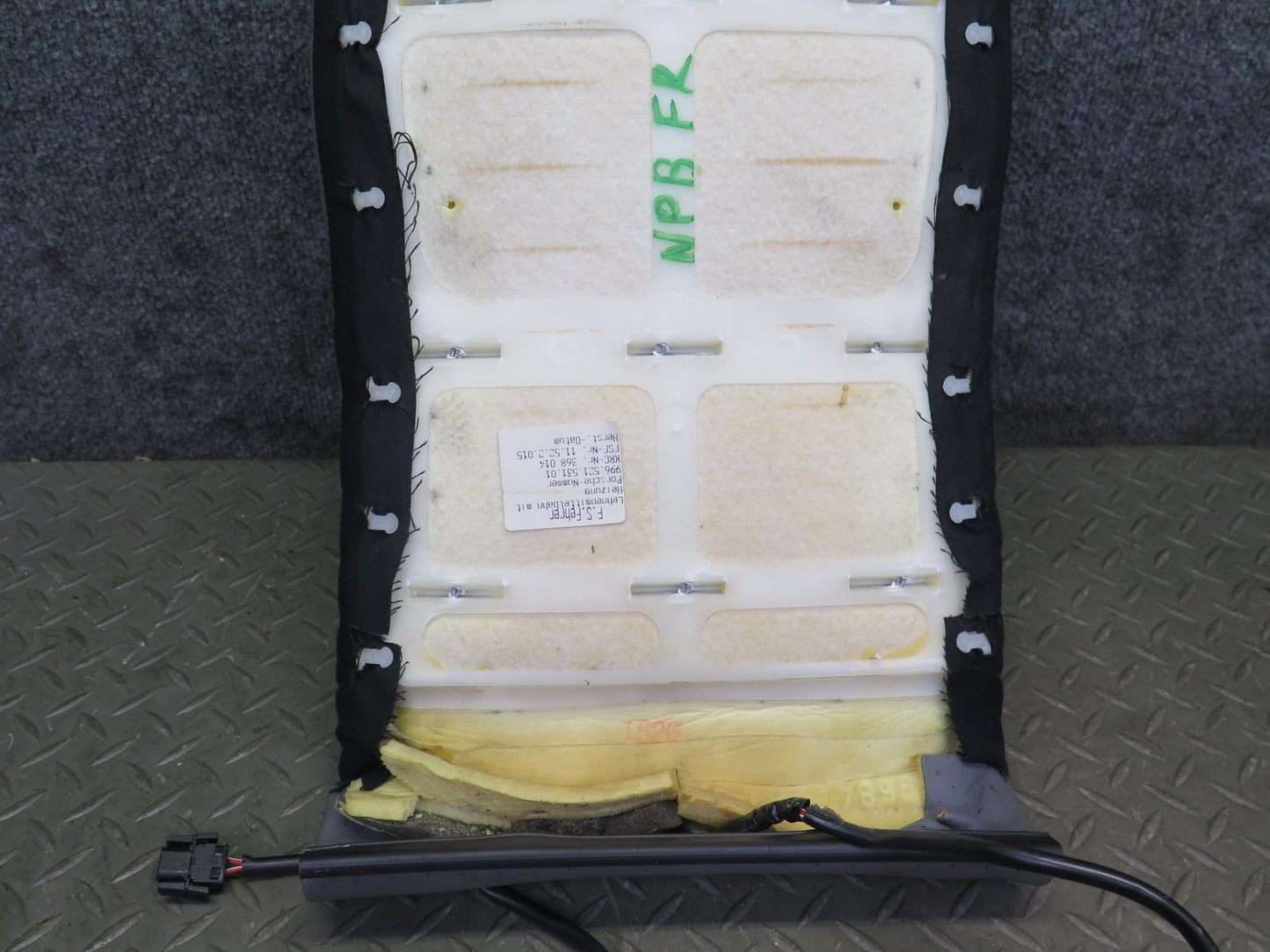 1997-2004 Porsche Boxster 986 Front Right Seat Upper Backrest Leather Cushion