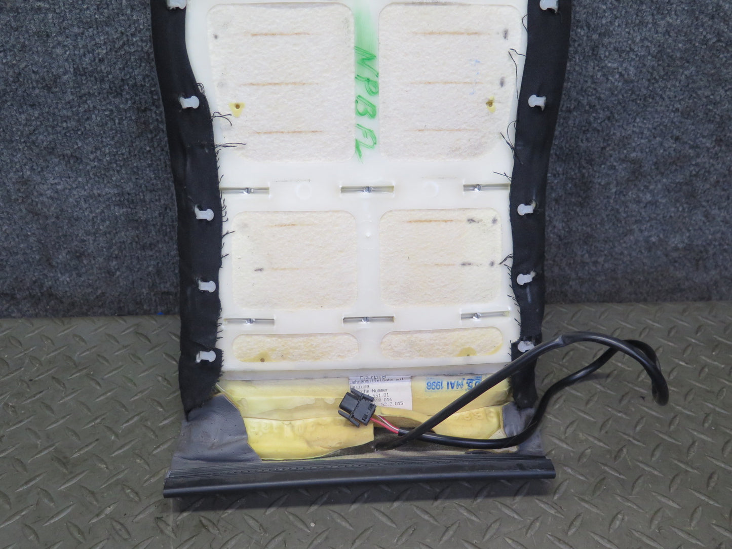 1997-2004 Porsche Boxster 986 Front Left Seat Upper Backrest Leather Cushion