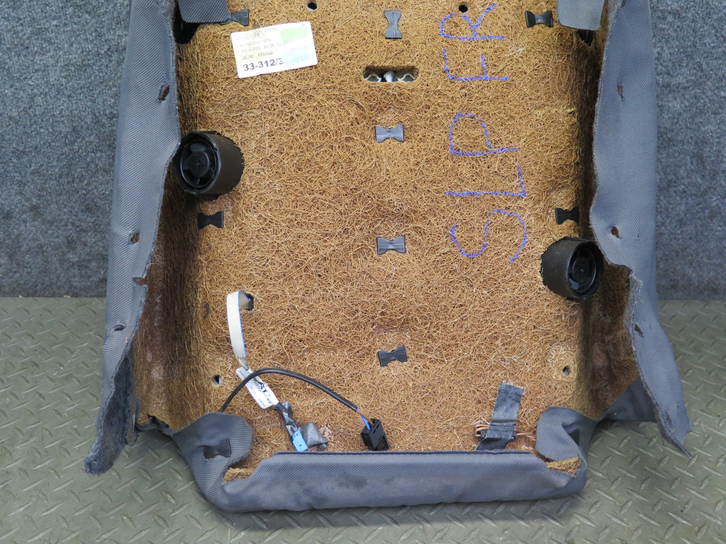 03-08 Mercedes R230 SL500 Front Right Seat Leather Upper Backrest Cushion OEM