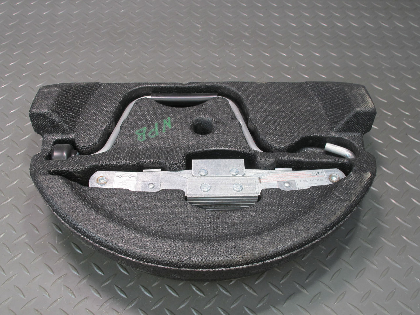 1997-2004 Porsche Boxster 986 Spare Tire Wheel Tool Jack Handle w Foam