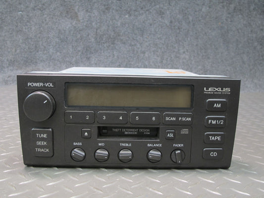 98-00 Lexus UCF20L LS400 Radio Stereo Cassette Player Head Unit 86120-50450 OEM